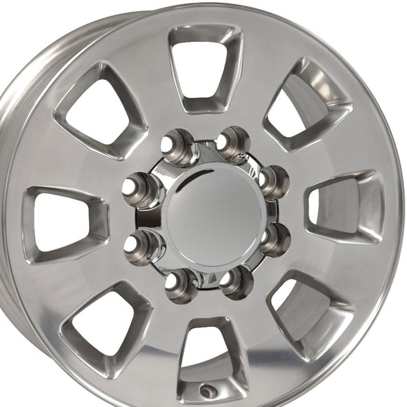 18" Replica Wheel CV75A Fits GMC Sierra Rim 18x8 Polished Wheel