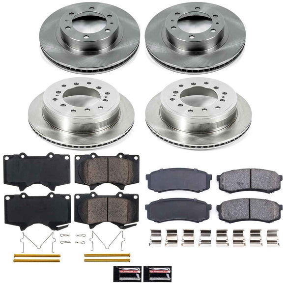 PowerStop OE Stock Replacement Low-Dust Ceramic Brake Pad and Rotor Kit
