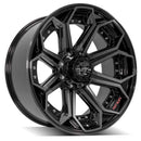 4Play Gen2 4P80R 22x10 Black Brushed Face Tinted Wheel 8x180 ET-24 CB124.1
