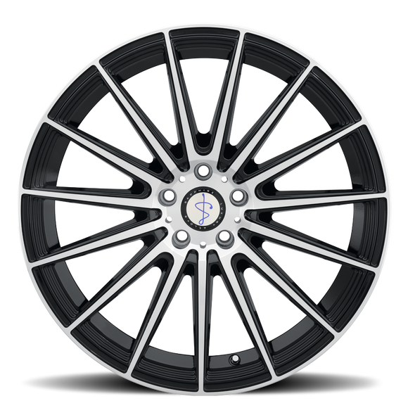 22x9 Sapphire Luxury Alloys SX03-03 Gloss Black Machined 5x120 ET35 CB73 Wheel