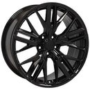 20" Replica Wheel CV25 Fits Chevrolet Camaro ZL1 Rim 20x9.5 Black Wheel