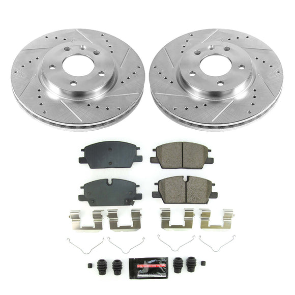 PowerStop Z23 Daily Driver Carbon-Fiber Ceramic Brake Pad and Drilled & Slotted