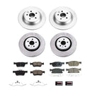 PowerStop Genuine Geomet Coated Rotor and Low-Dust Ceramic Brake Pad Kit