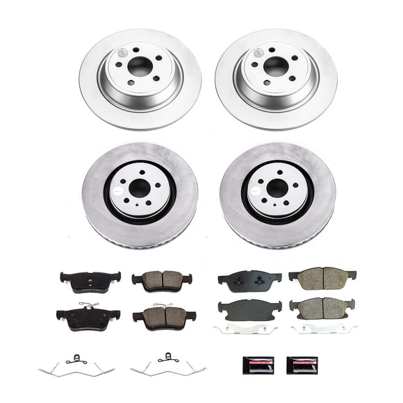 PowerStop Genuine Geomet Coated Rotor and Low-Dust Ceramic Brake Pad Kit