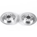 PowerStop Evolution Drilled Slotted Rotors Pair Rear For Volvo V70