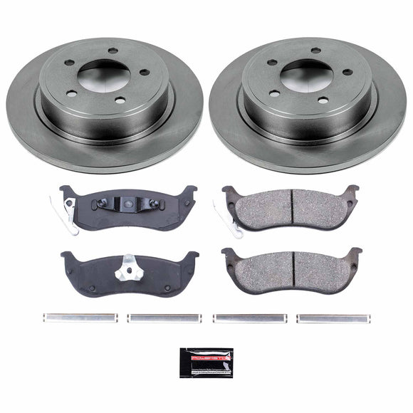 PowerStop OE Stock Replacement Low-Dust Ceramic Brake Pad and Rotor Kit