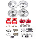 PowerStop Z26 Street Performance Ceramic Brake Pad, Drilled Slotted Rotor, and C