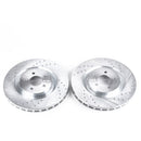PowerStop Evolution Drilled Slotted Rotors Pair Front For Ford Mustang