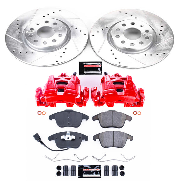 PowerStop Z23 Daily Driver Carbon-Fiber Ceramic Pads Drilled & Slotted Rotor & C