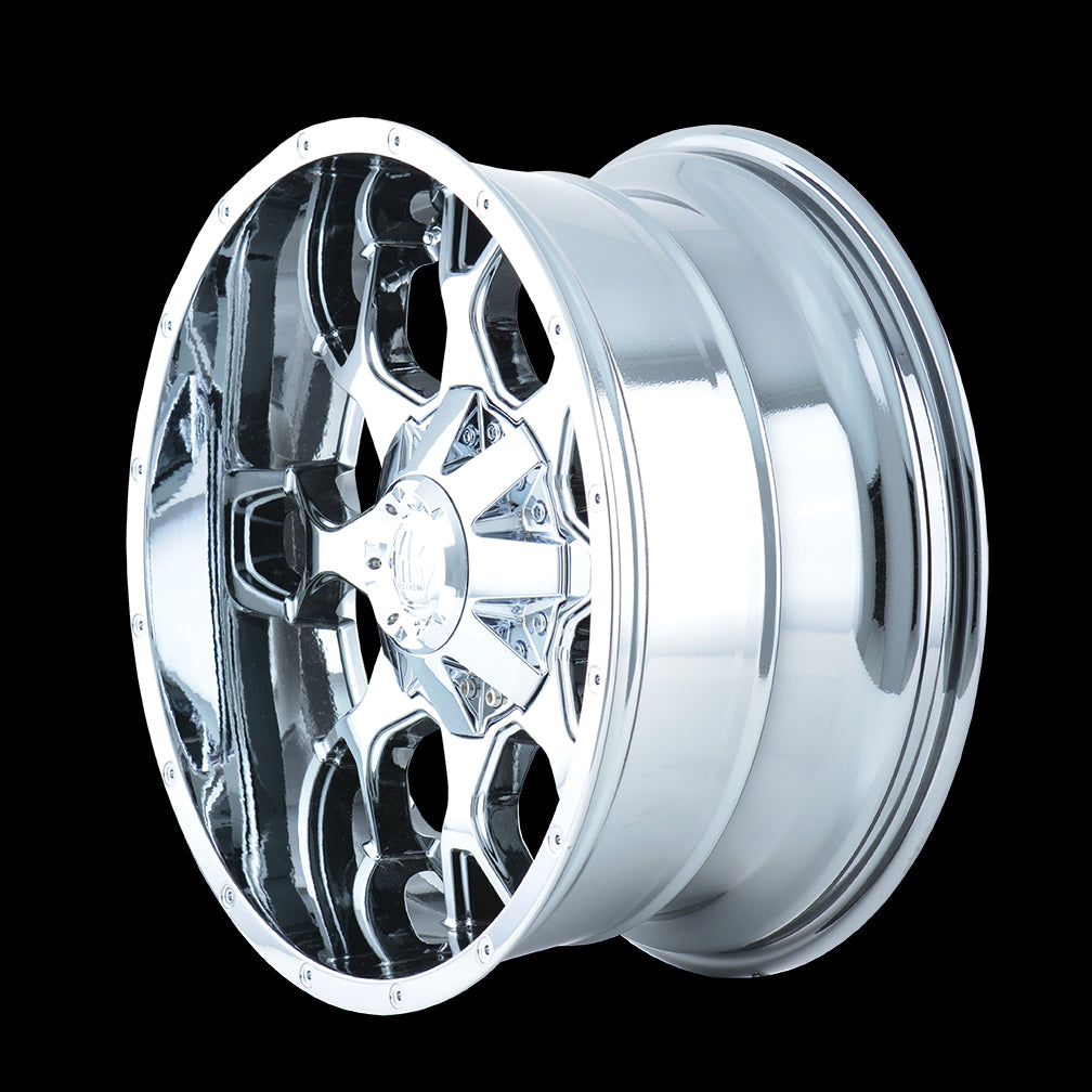 18x9 Mayhem Warrior Chrome 5x114.3/127 ET18 wheel/rim