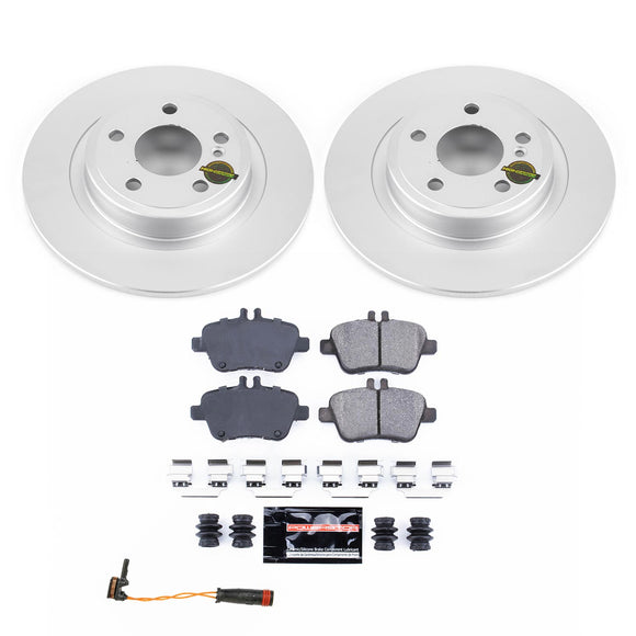 PowerStop Genuine Geomet Coated Rotor and Carbon-Fiber Ceramic Brake Pad Kit
