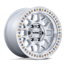 18x9 KMC KM549 GRS Gloss Silver With Machined Face 8x165.1 ET18 CB125.1 Wheel