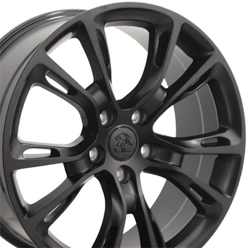 20" Replica Wheel JP16 Fits Jeep Grand Cherokee Rim 20x8.5 Black Wheel