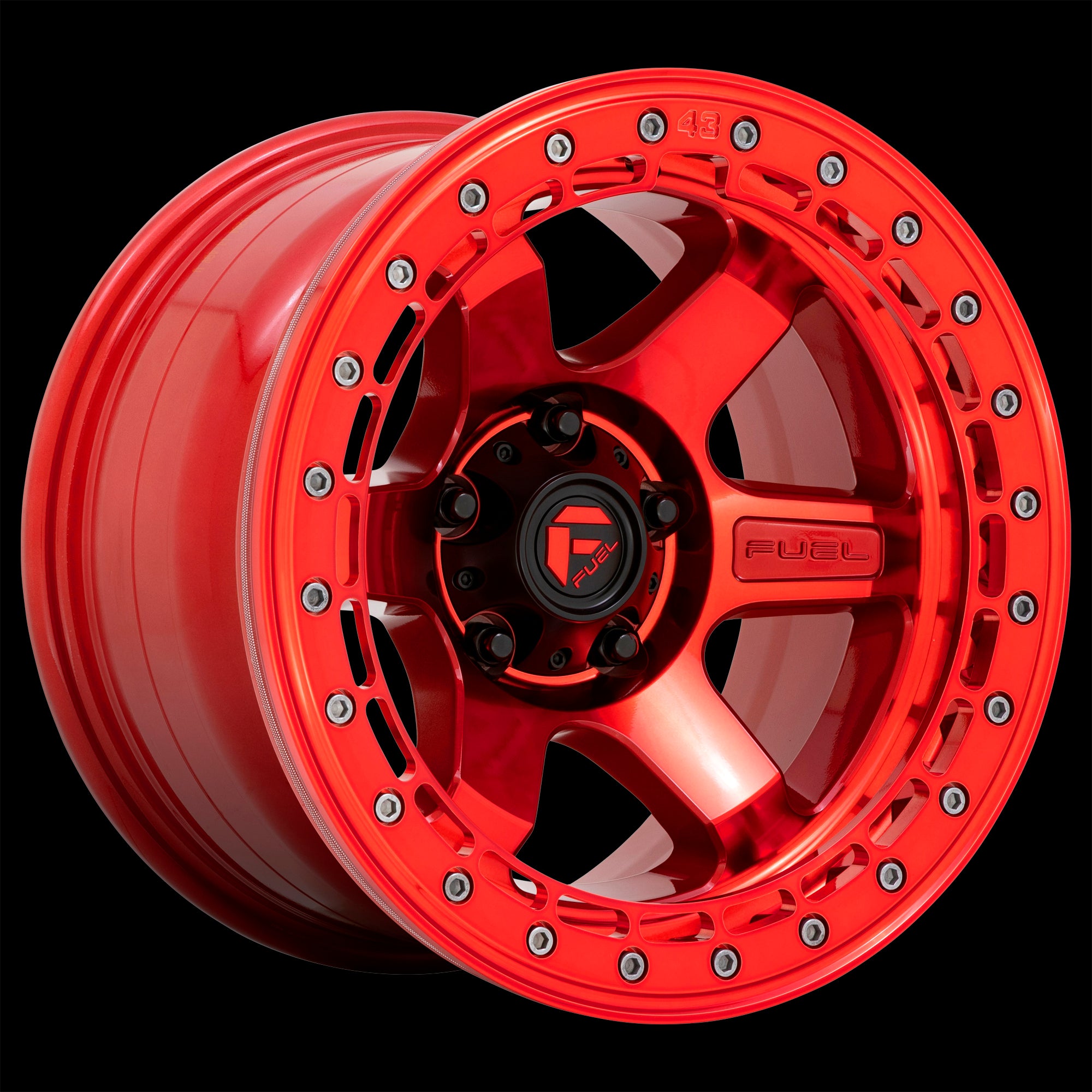 17X9 Fuel D123 BLOCK Beadlock GL-RED GL-RED-RG 6X139.7 ET-15 wheel/rim