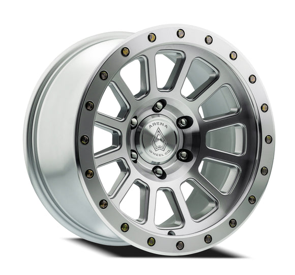 20x9 Arena Wheel Ammo Gloss Silver Machined Wheel 5x127 ET0 CB71.5