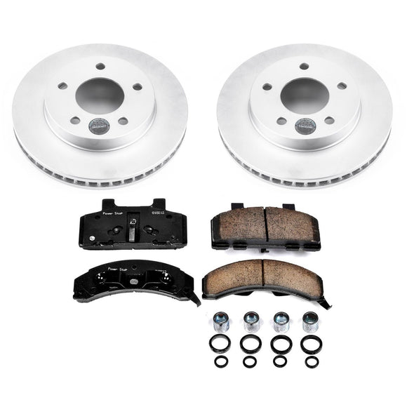 PowerStop Genuine Geomet Coated Rotor and Low-Dust Ceramic Brake Pad Kit