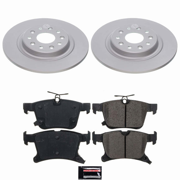 Genuine Geomet Coated Rotor and Low-Dust Ceramic Brake Pad Kit