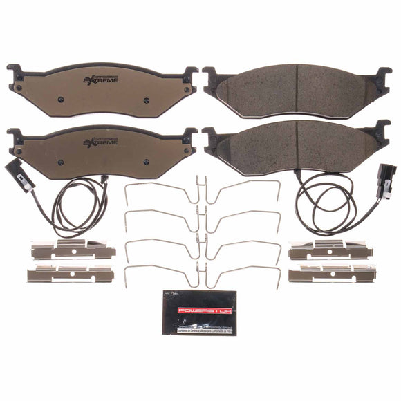 PowerStop Z36 Truck And Tow Carbon-Fiber Ceramic Brake Pads With Hardware