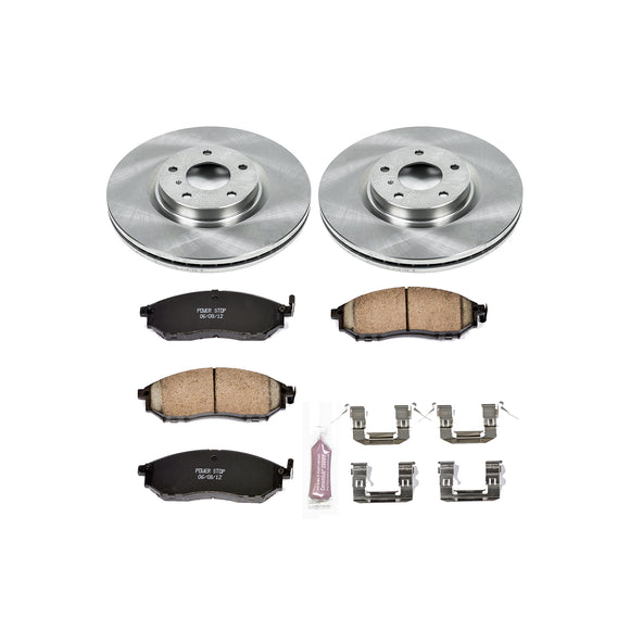 PowerStop OE Stock Replacement Low-Dust Ceramic Brake Pad and Rotor Kit