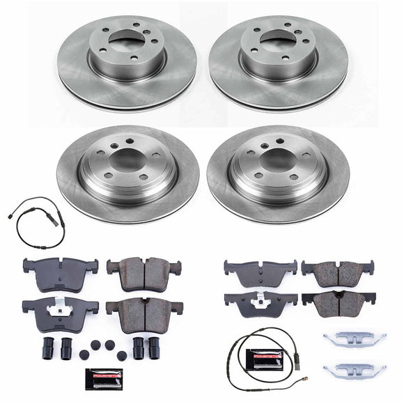 PowerStop OE Stock Replacement Low-Dust Ceramic Brake Pad and Rotor Kit