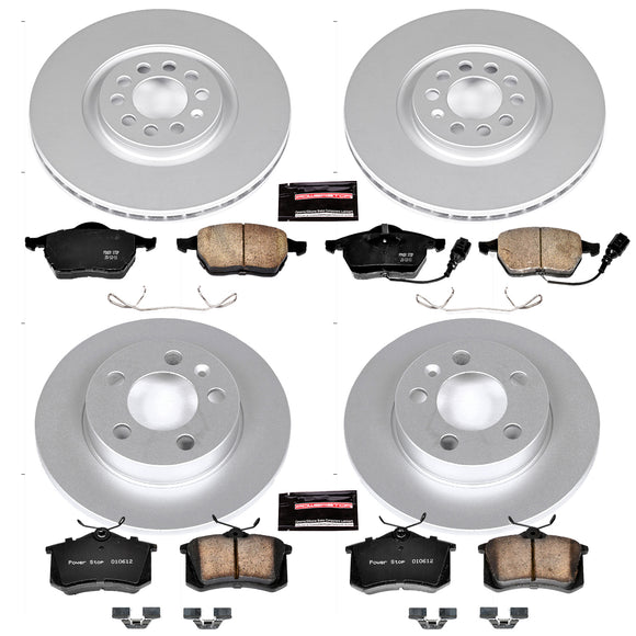 PowerStop Genuine Geomet Coated Rotor and Carbon-Fiber Ceramic Brake Pad Kit