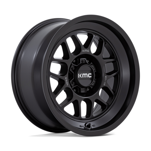 18X8.5 KMC KM725 Terra Satin Black 6X139.7 6X5.5 ET0 Wheel Rim