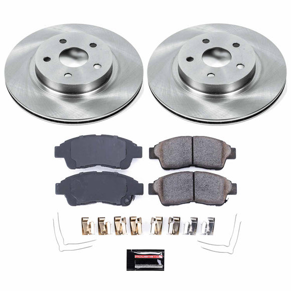 PowerStop OE Stock Replacement Low-Dust Ceramic Brake Pad and Rotor Kit