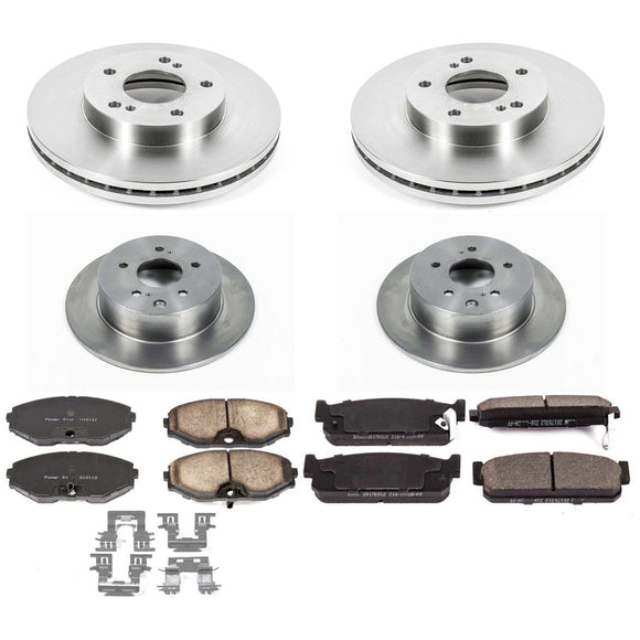 PowerStop OE Stock Replacement Low-Dust Ceramic Brake Pad and Rotor Kit