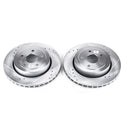 PowerStop Evolution Drilled Slotted Rotors Pair Rear For Jeep GrCherokee