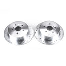PowerStop Evolution Drilled Slotted Rotors Pair Rear For Toyota Venza