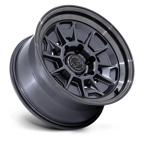 17x8.5 Black Rhino BR021 Mondo Matte Gunmetal Gloss Gray Lip 6x139.7 ET-10 Wheel