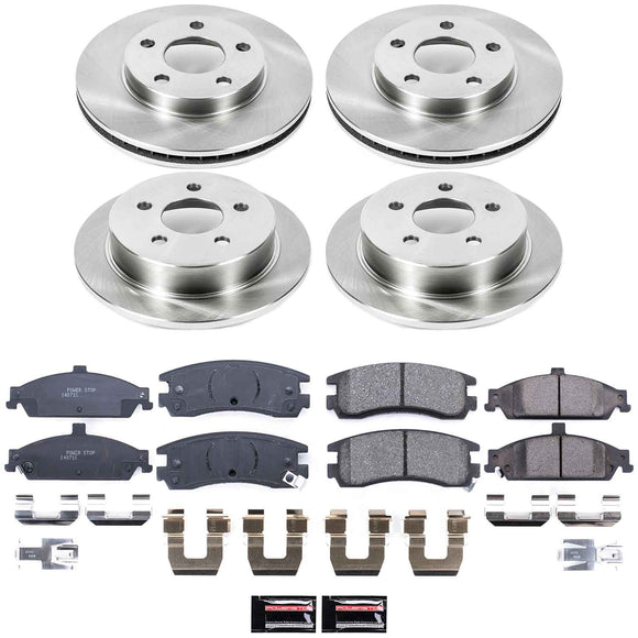 PowerStop OE Stock Replacement Low-Dust Ceramic Brake Pad and Rotor Kit