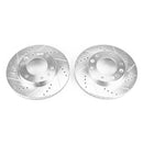 PowerStop Evolution Drilled Slotted Rotors Pair Front For Kia Sedona