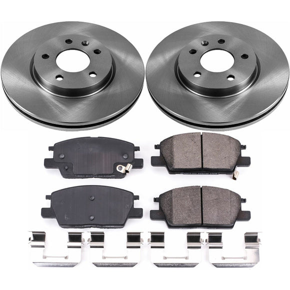 PowerStop OE Stock Replacement Low-Dust Ceramic Brake Pad and Rotor Kit