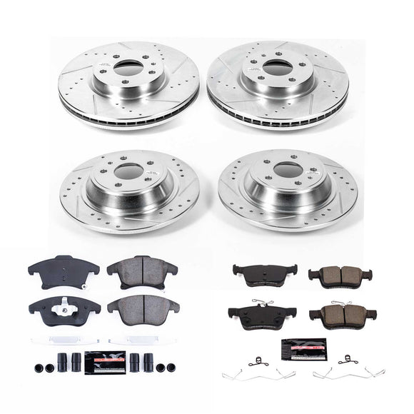 PowerStop Z23 Daily Driver Carbon-Fiber Ceramic Brake Pad and Drilled & Slotted