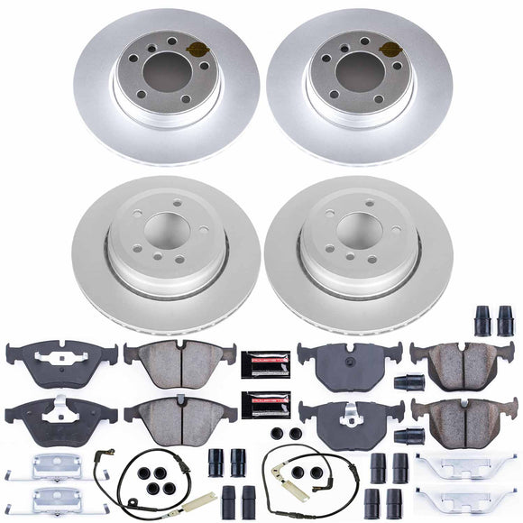 PowerStop Genuine Geomet Coated Rotor and Carbon-Fiber Ceramic Brake Pad Kit