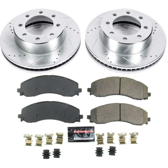 PowerStop Z23 Daily Driver Carbon-Fiber Ceramic Brake Pad and Drilled & Slotted