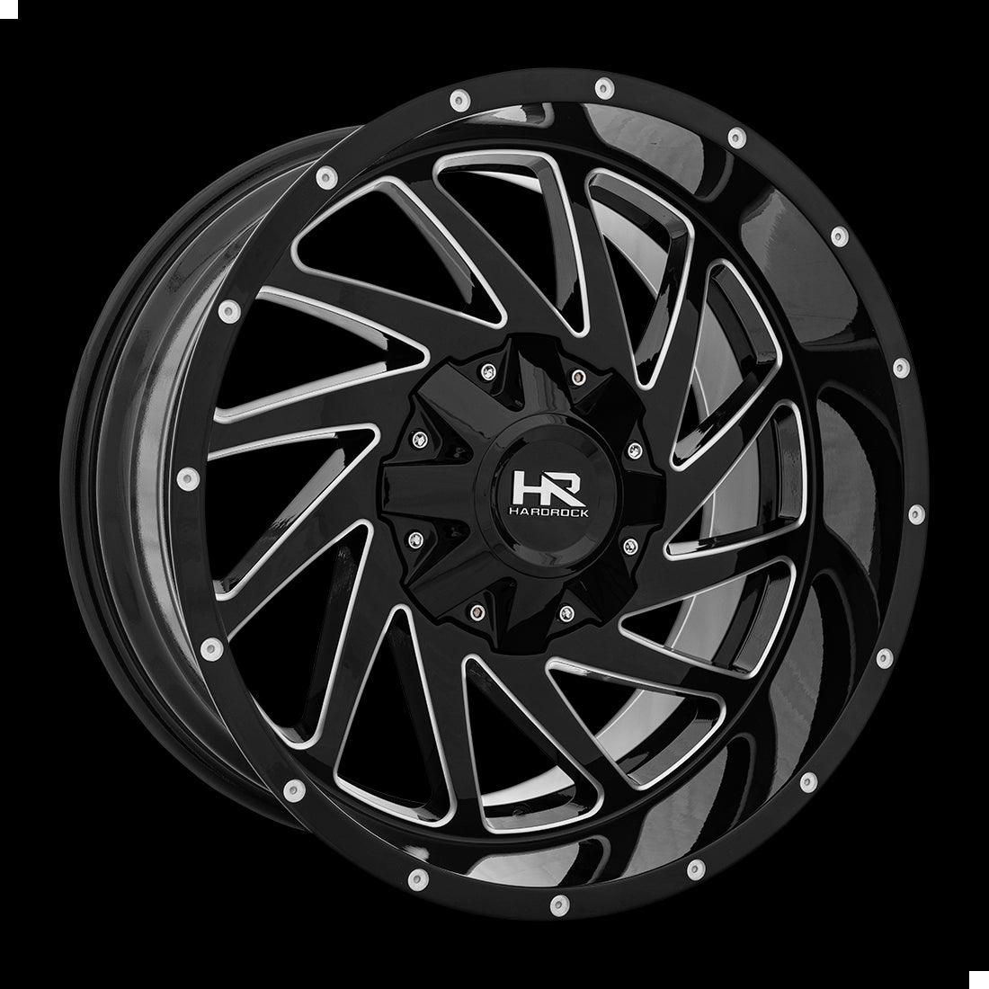 20x10 Hardrock Crusher Gloss Black Milled 5x127/139.7 ET-19 wheel/rim - 0