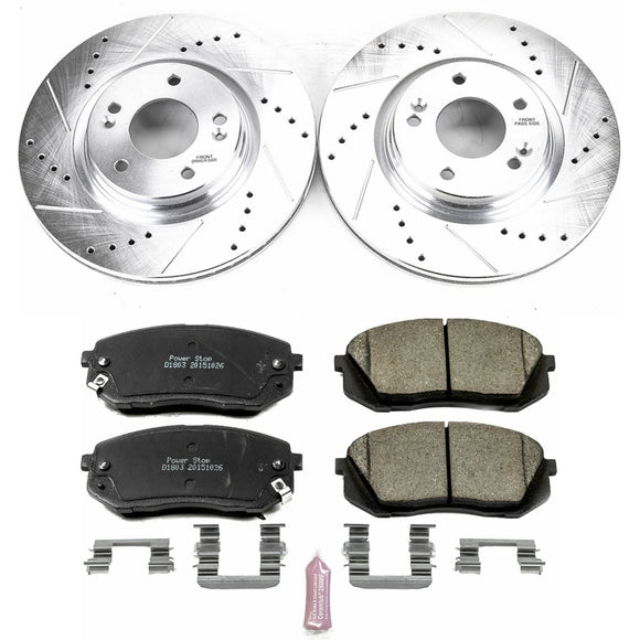 PowerStop Z23 Daily Driver Carbon-Fiber Ceramic Brake Pad and Drilled & Slotted