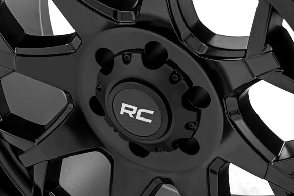 20x9 Rough Country 80 Series Semi Gloss Black Wheel 6x5.5 ET0 CB