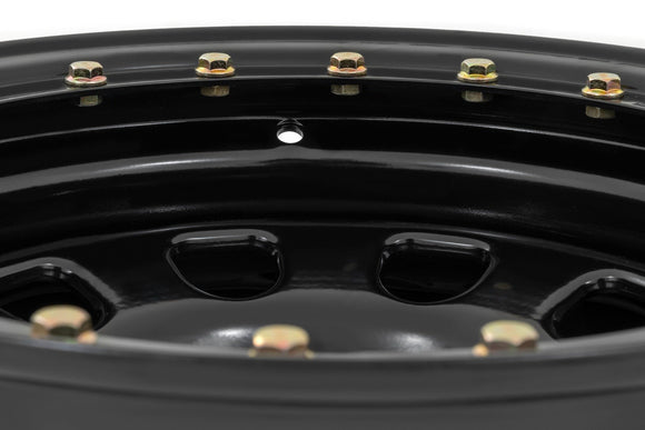 Rough Country Steel Simulated Bead Lock Wheel Black 15x10 5x4.5 ET-39 Rim