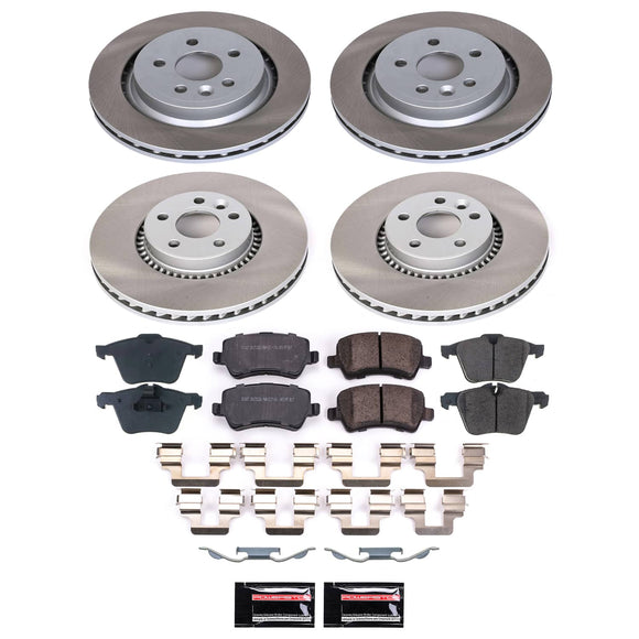 PowerStop Semi-Coated Rotor and Low-Dust Ceramic Brake Pad Kit