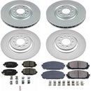 PowerStop Genuine Geomet Coated Rotor and Low-Dust Ceramic Brake Pad Kit