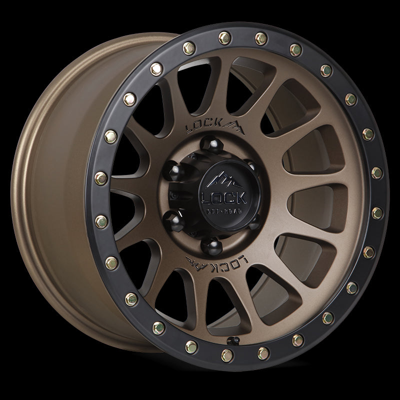 20x10 Lock Off-Road Yosemite Bronze Black Ring 6x139.7 6x5.5 ET-18 Wheel