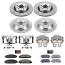 PowerStop OE Stock Replacement Low-Dust Ceramic Brake Pad, Rotor and Caliper Kit