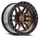 17x9 Arena Wheel Hustle Smoked Bronze Center Satin Black Lip 6x139.7 ET0 CB106.1