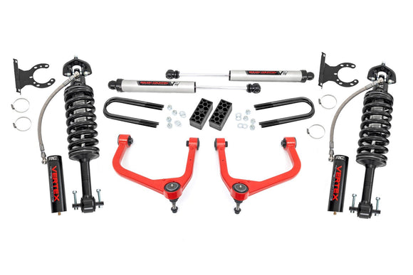 Rough Country Red 3.5 Inch Lift Kit for 25-26 Chevy Silverado 1500