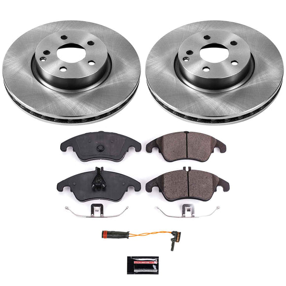 PowerStop OE Stock Replacement Low-Dust Ceramic Brake Pad and Rotor Kit