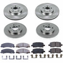 PowerStop OE Stock Replacement Low-Dust Ceramic Brake Pad and Rotor Kit
