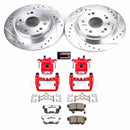 PowerStop Z26 Street Performance Ceramic Brake Pad, Drilled Slotted Rotor, and C